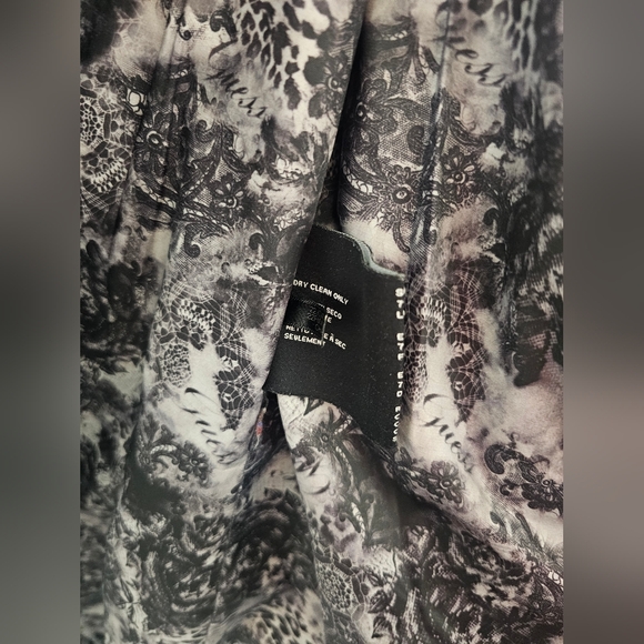 Guess charcoal color wool blend ruffled pea coat. - Picture 8 of 13